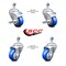 Service Caster 3 Inch Blue Polyurethane Wheel Swivel 1/2 Inch Threaded Stem Caster Brakes, 2PK TS20S314-PPUB-BLUE-TLB-121315-2-S-2 - alternate 6